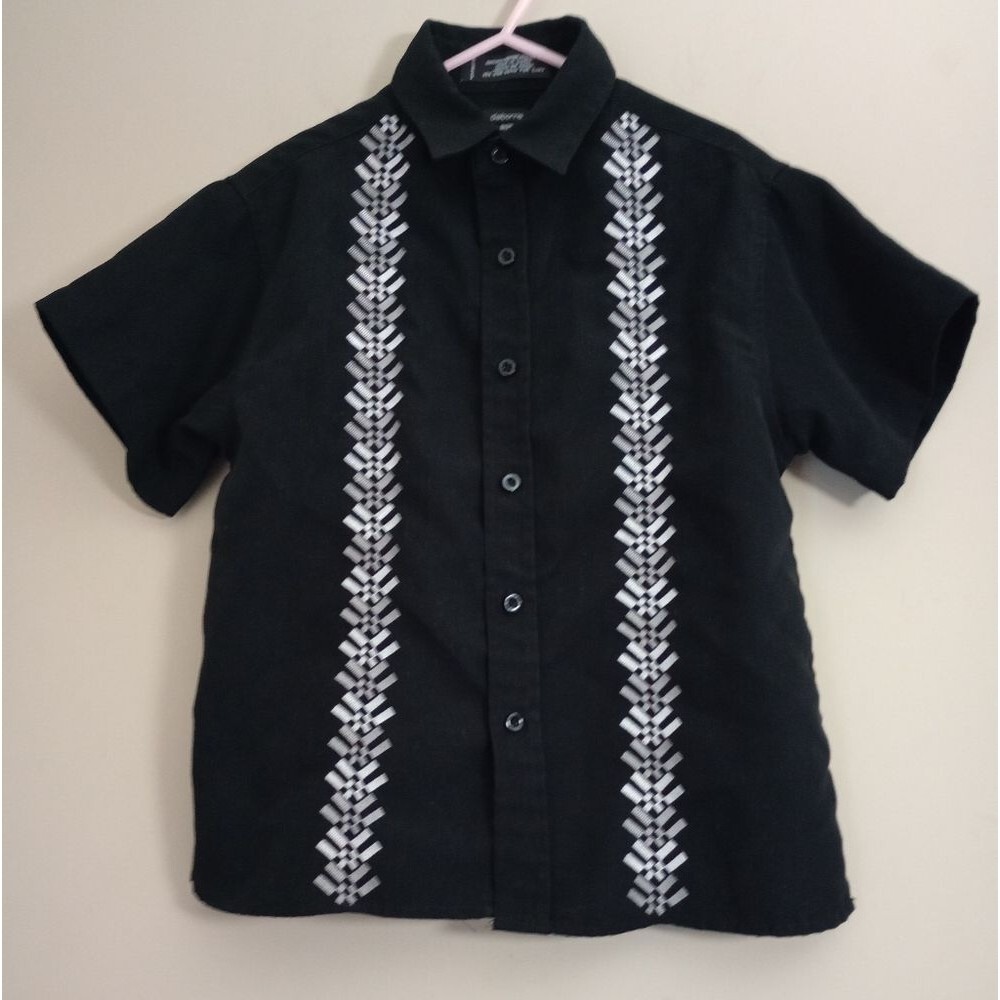 Claiborne Black Button Up Short Sleeve Size 5/6